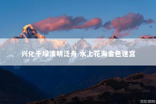 兴化千垛清明泛舟 水上花海金色迷宫